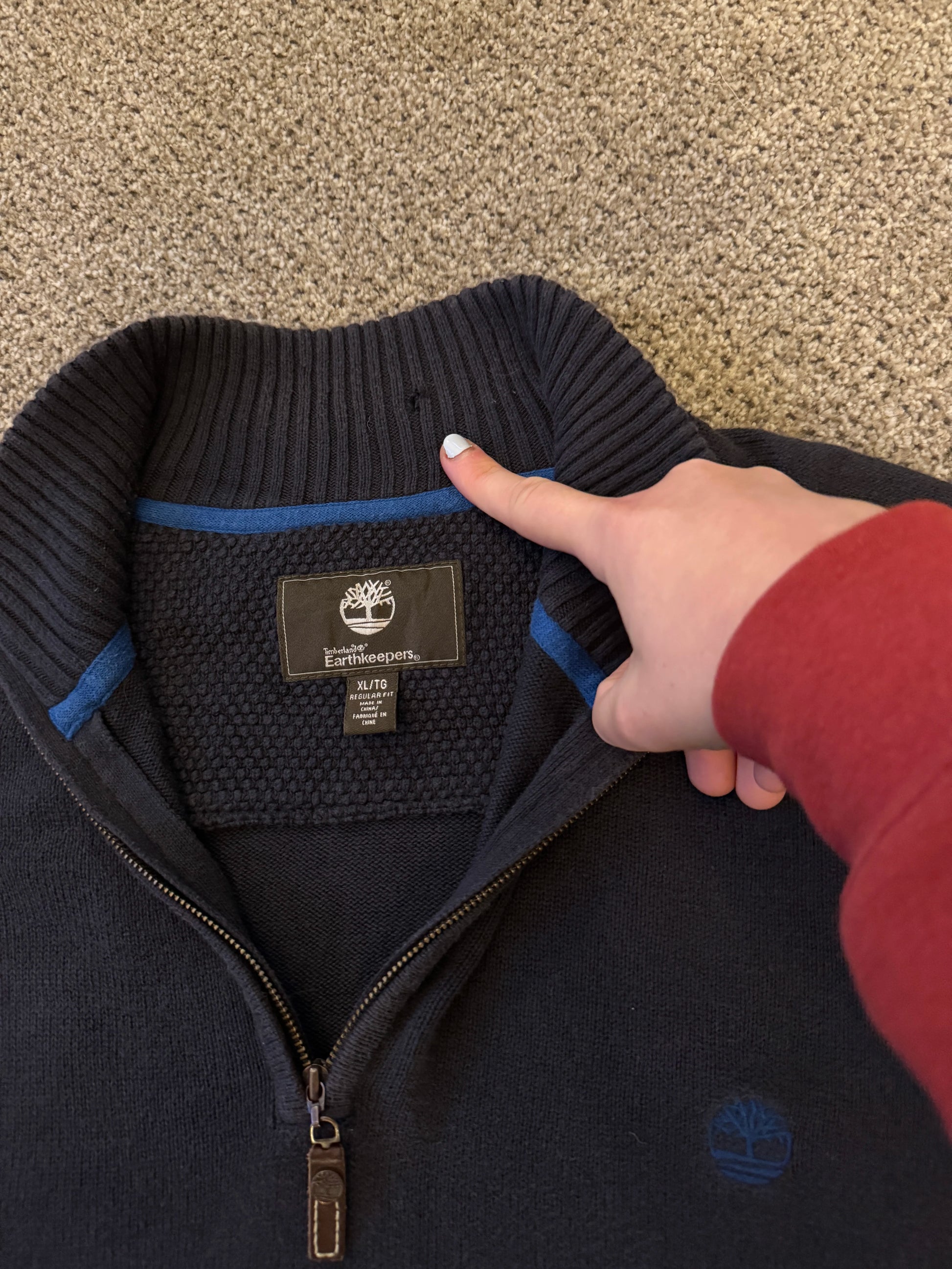 Extra large Timberland Navy 1/4 Zip