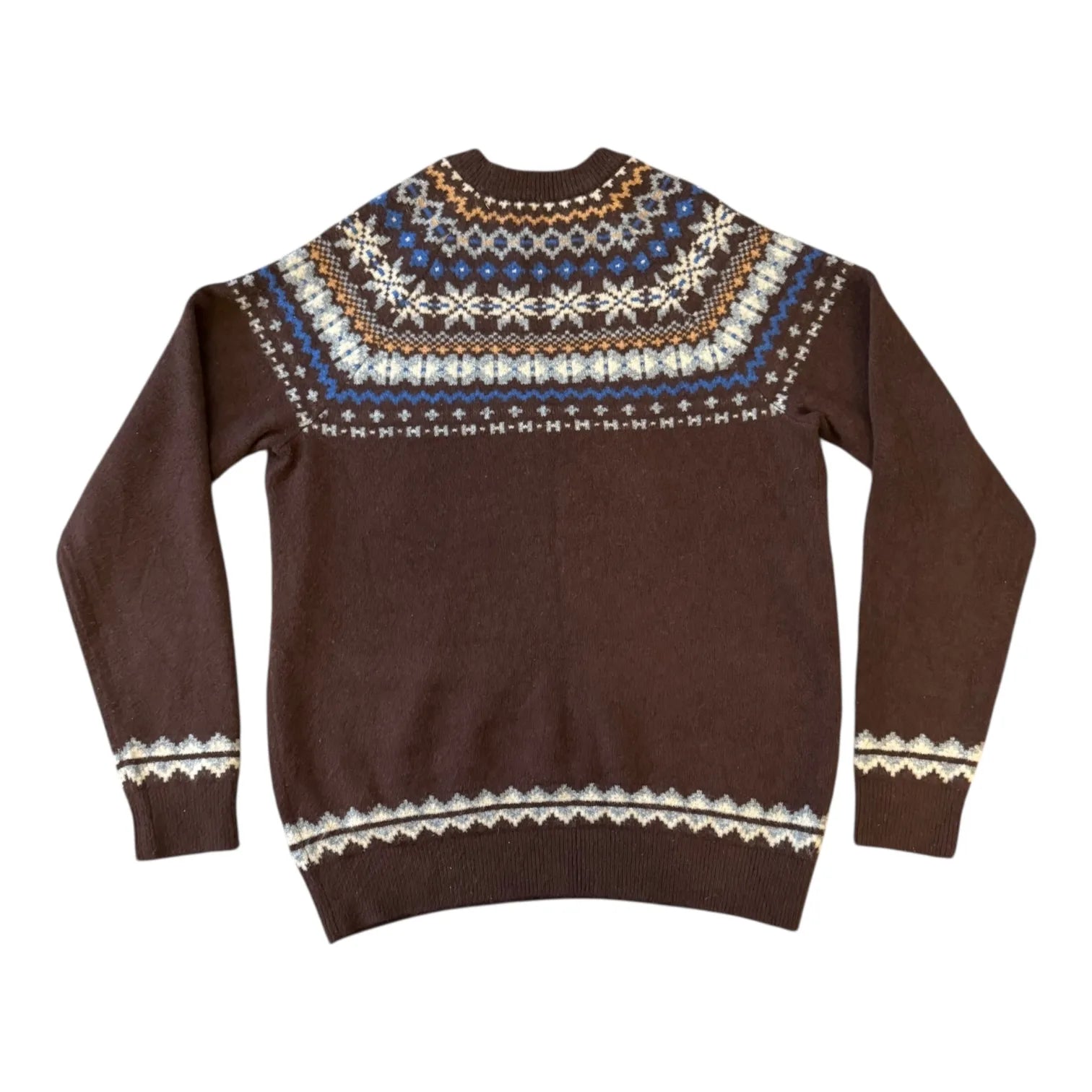 Medium Gap Brown Fair Isle Knitted Jumper