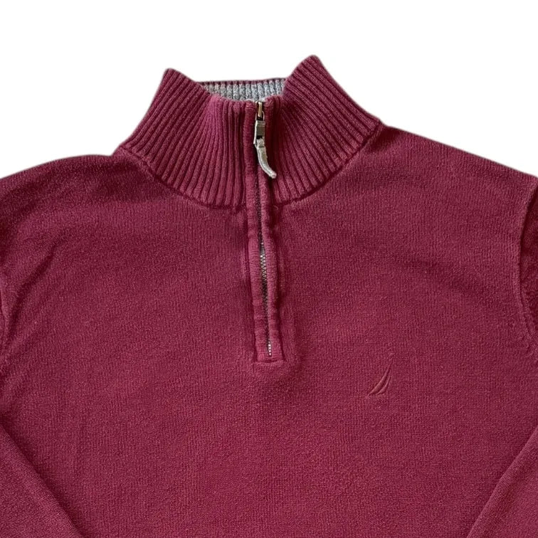 Small Nautica Burgundy 1/4 Zip