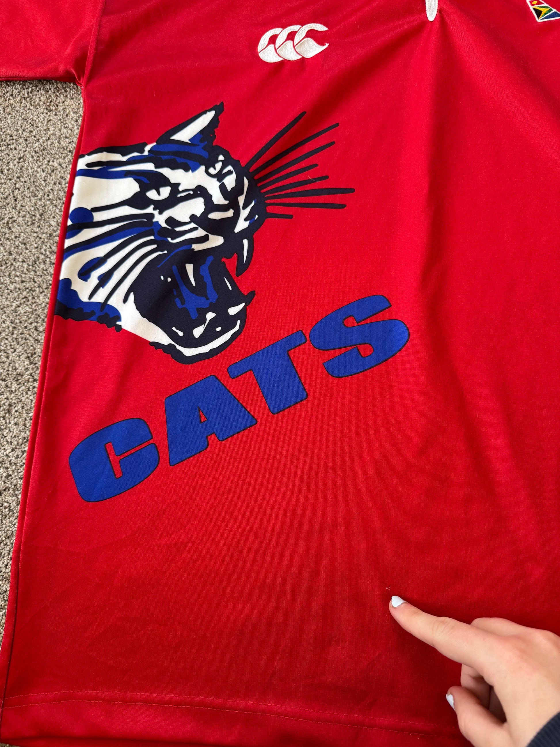 XXL Canterbury Cats 2005 Red Rugby Shirts