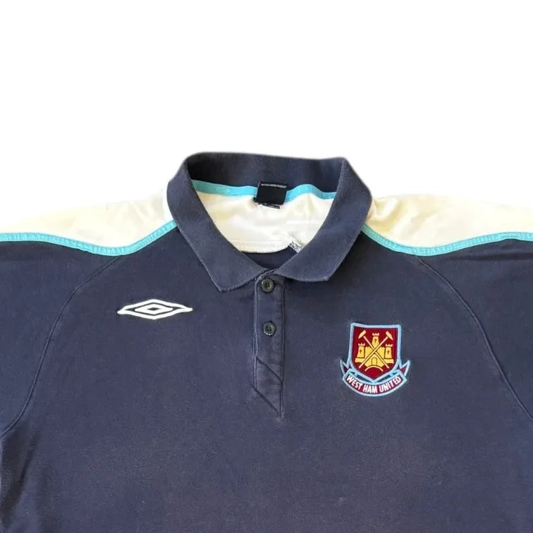 XXL Umbro Navy West Ham Football Polo Shirt