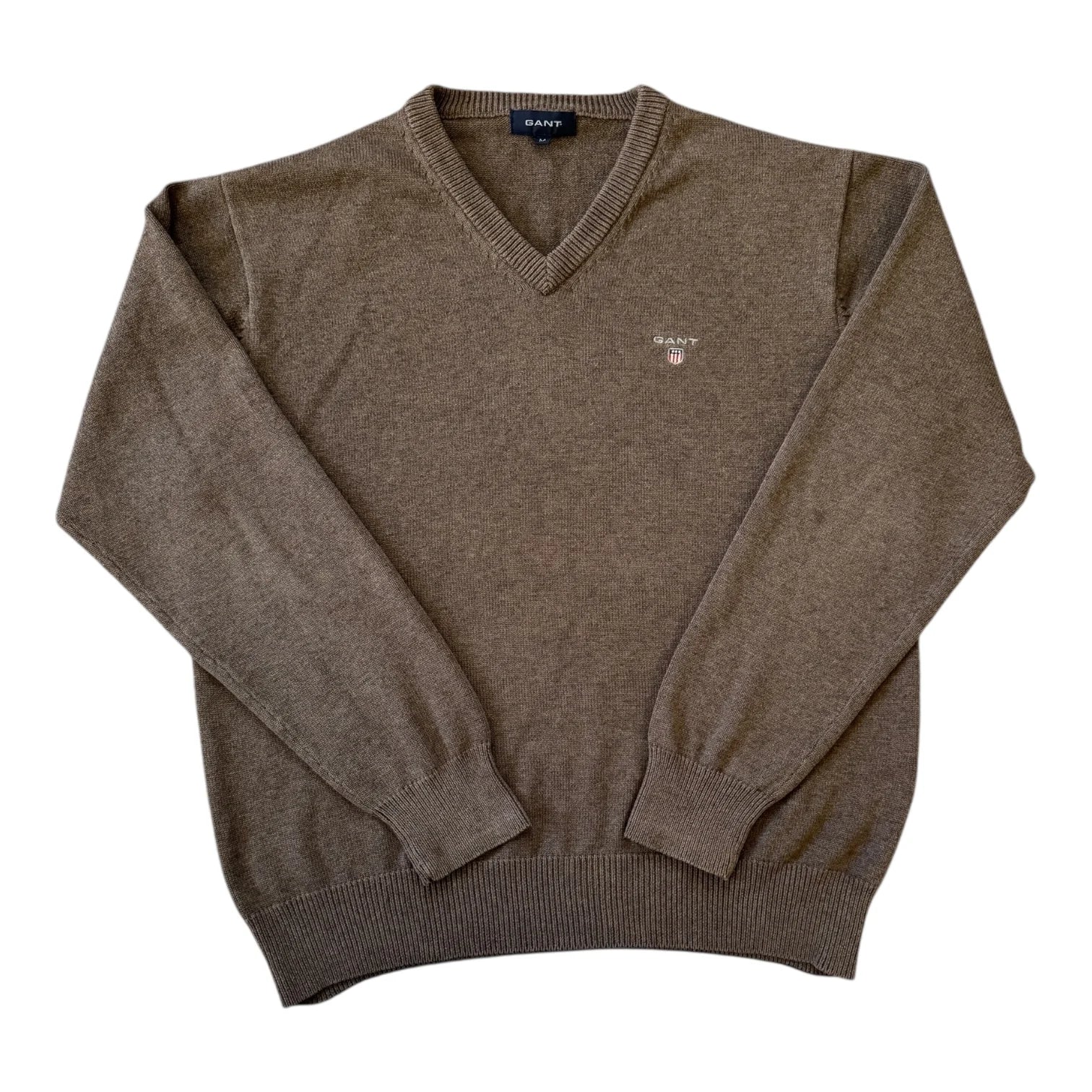Medium Gant Brown V-Neck Jumper