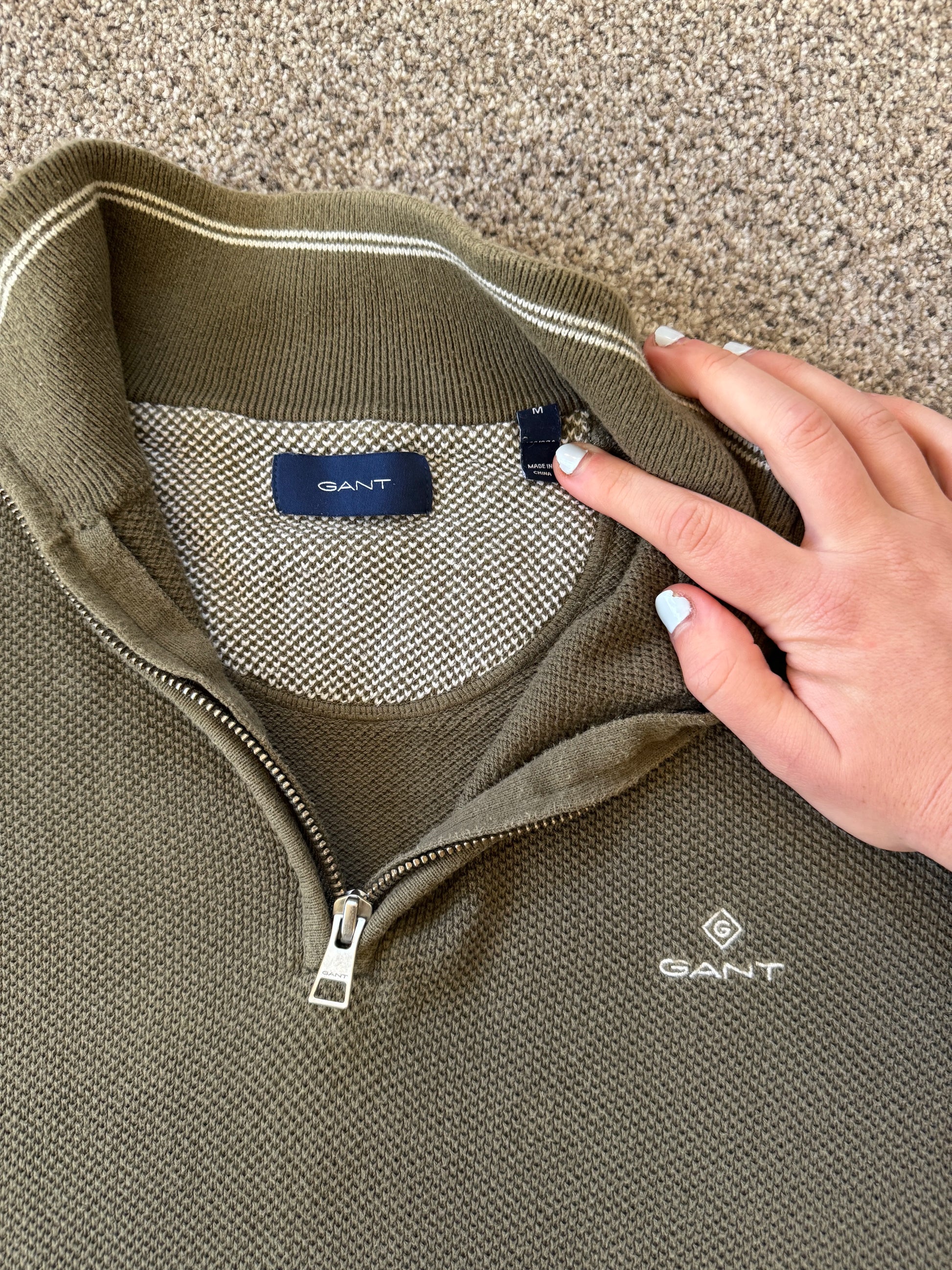 Medium Gant Green 1/4 Zip