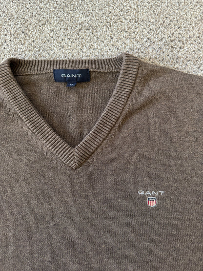 Medium Gant Brown V-Neck Jumper