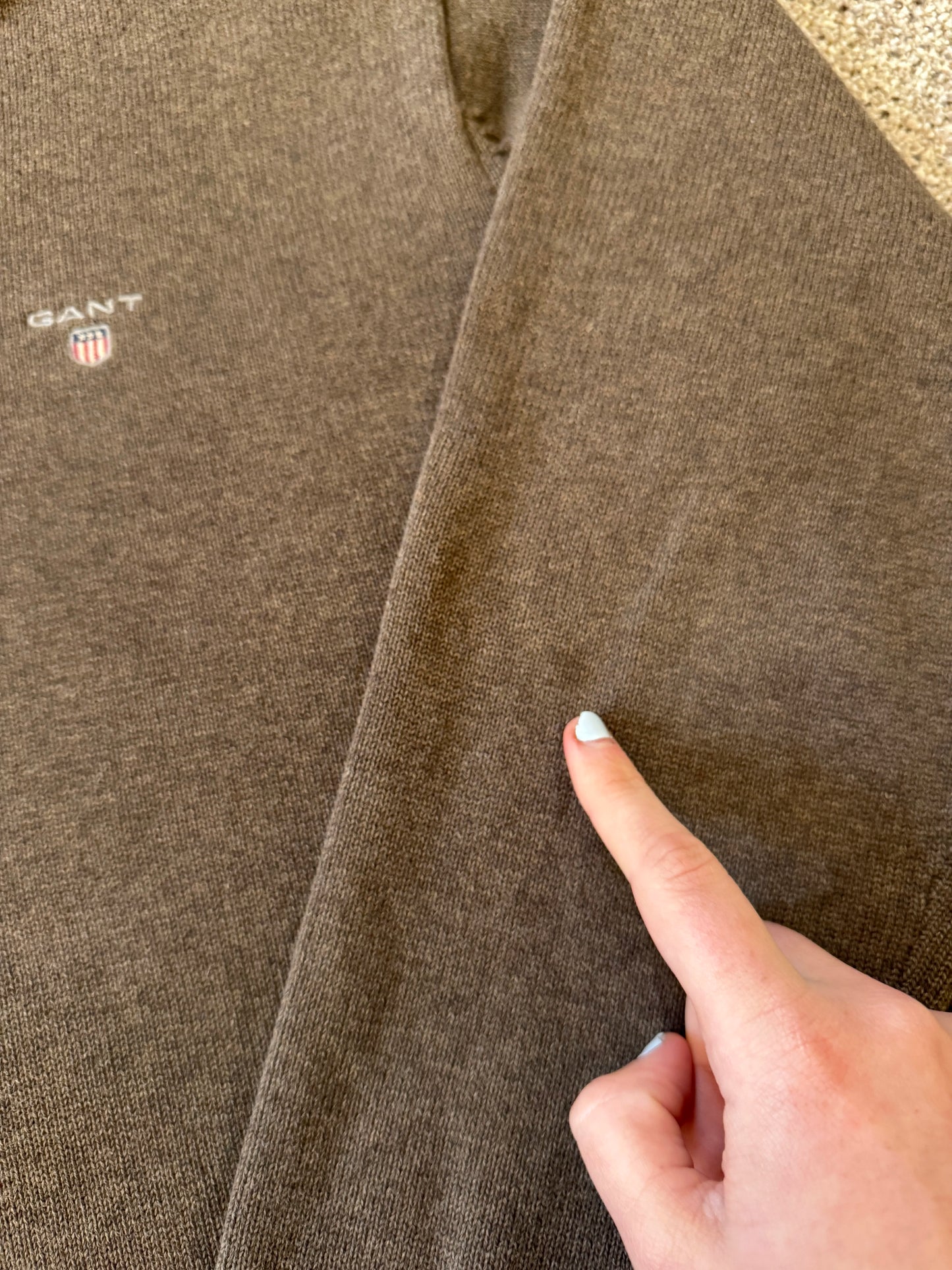 Medium Gant Brown V-Neck Jumper