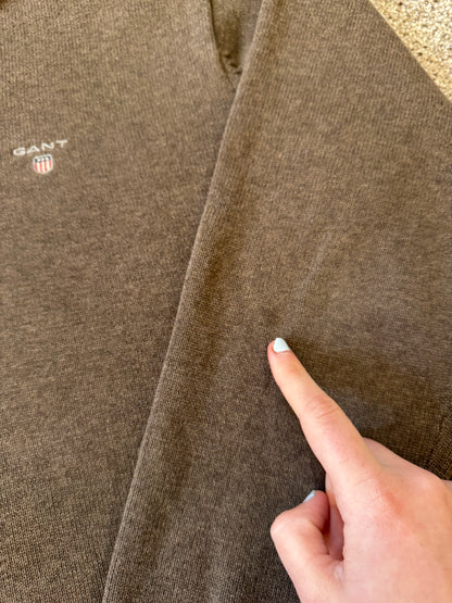 Medium Gant Brown V-Neck Jumper