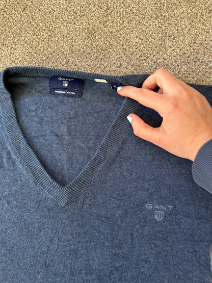 Extra large Gant Navy V-Neck Jumper