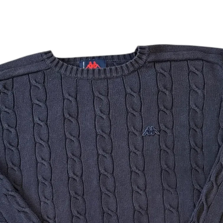 Extra large Kappa Navy Cable Knit Jumper