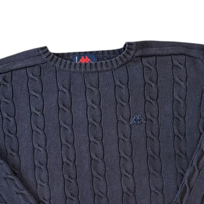 Extra large Kappa Navy Cable Knit Jumper