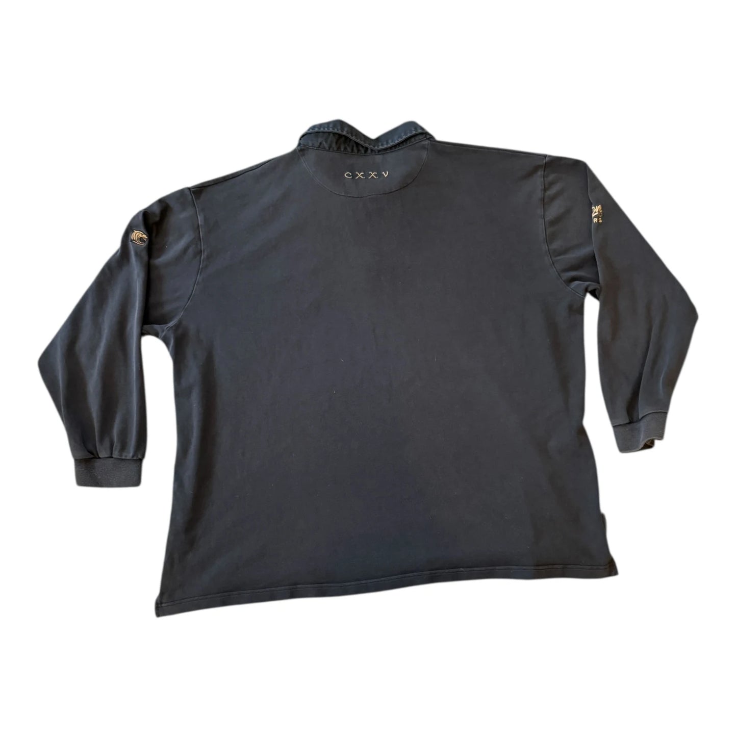 3XL Cotton Traders Black Leicester Tigers Rugby Shirt