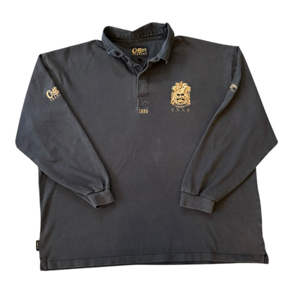 3XL Cotton Traders Black Leicester Tigers Rugby Shirt