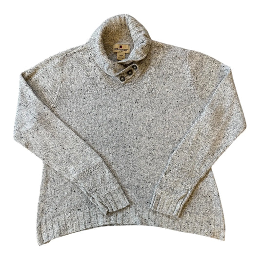 Woman's Medium Woolrich Grey Shawl Neck Jumper