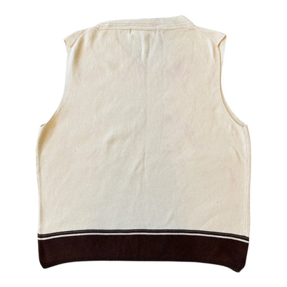 Woman's Medium Izod Club Beige Sweater Vest