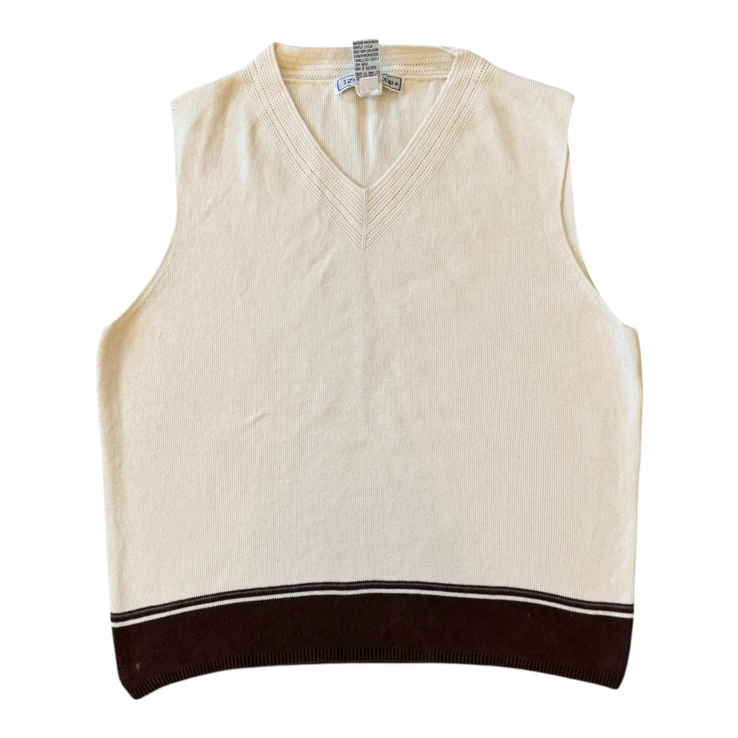 Woman's Medium Izod Club Beige Sweater Vest