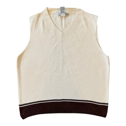 Woman's Medium Izod Club Beige Sweater Vest