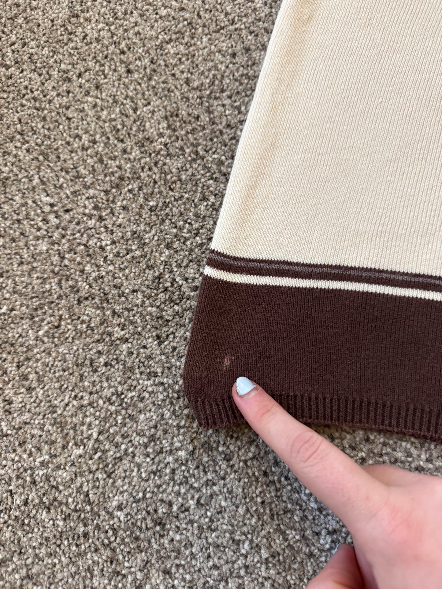 Woman's Medium Izod Club Beige Sweater Vest