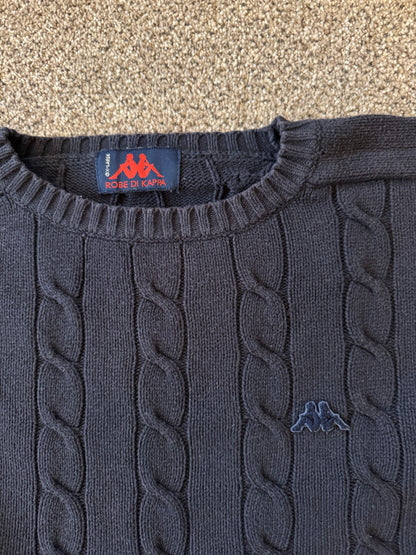 Extra large Kappa Navy Cable Knit Jumper