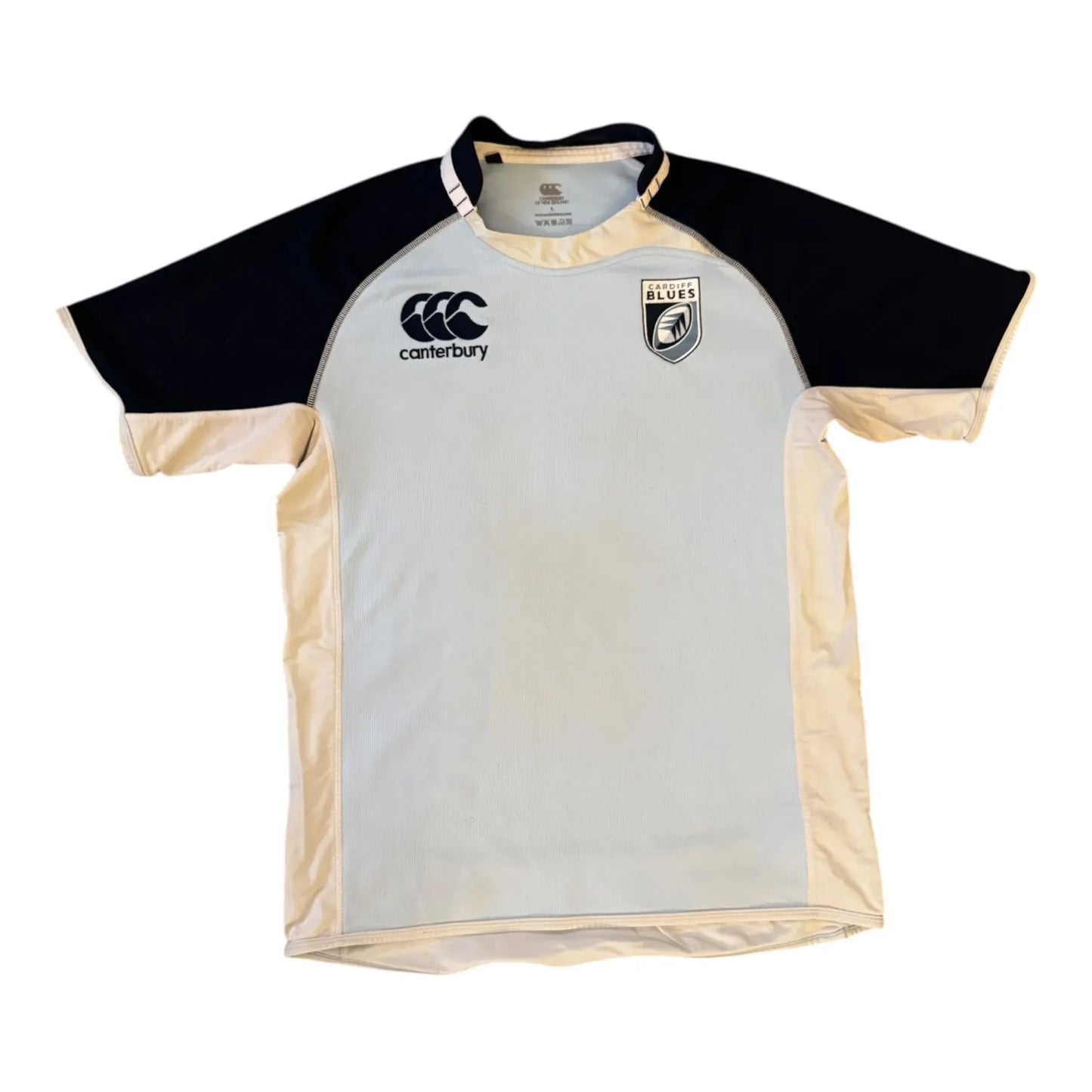 Large Canterbury Light Blue Cardiff Blues Rugby Shirt