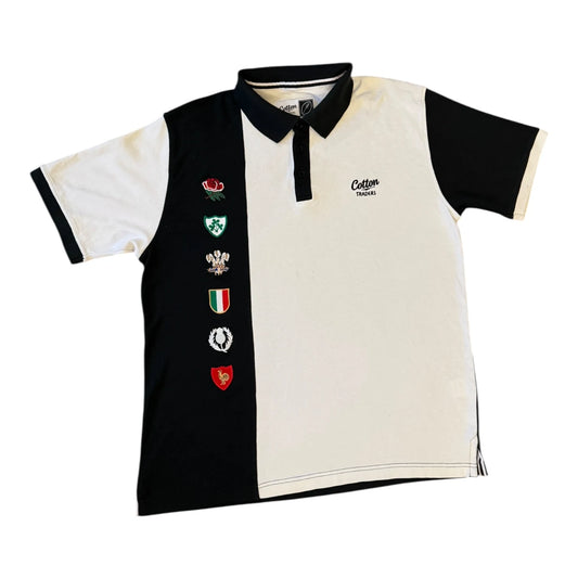 Large Cotton Traders White 6 Nations Rugby Shirt