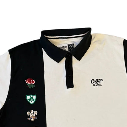 Large Cotton Traders White 6 Nations Rugby Shirt