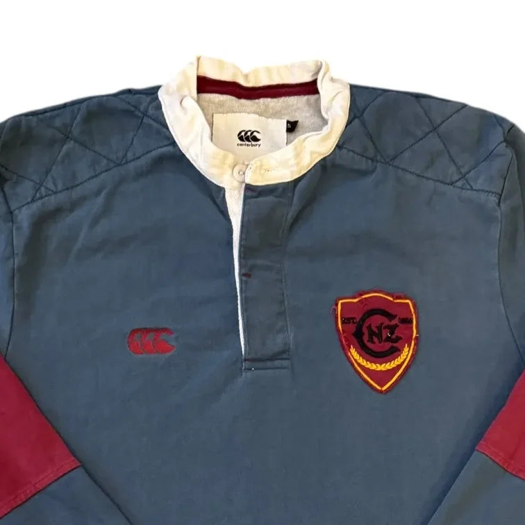 Small Canterbury NZ Blue Rugby Shirt