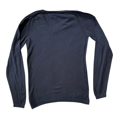 Woman's Small Gap Navy Thin V-Neck Jumper