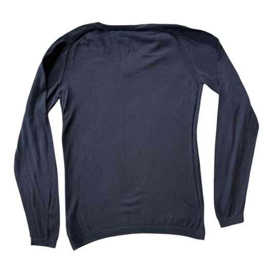 Woman's Small Gap Navy Thin V-Neck Jumper