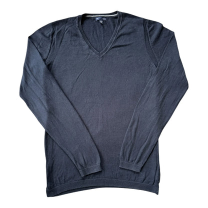 Woman's Small Gap Navy Thin V-Neck Jumper