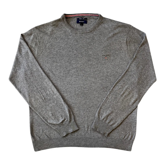 Large Gant Grey Cotton Wool Thin Jumper