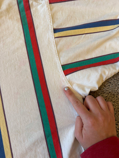 Extra large Cutter & Buck White Striped Polo Shirt