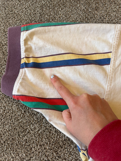 Extra large Cutter & Buck White Striped Polo Shirt