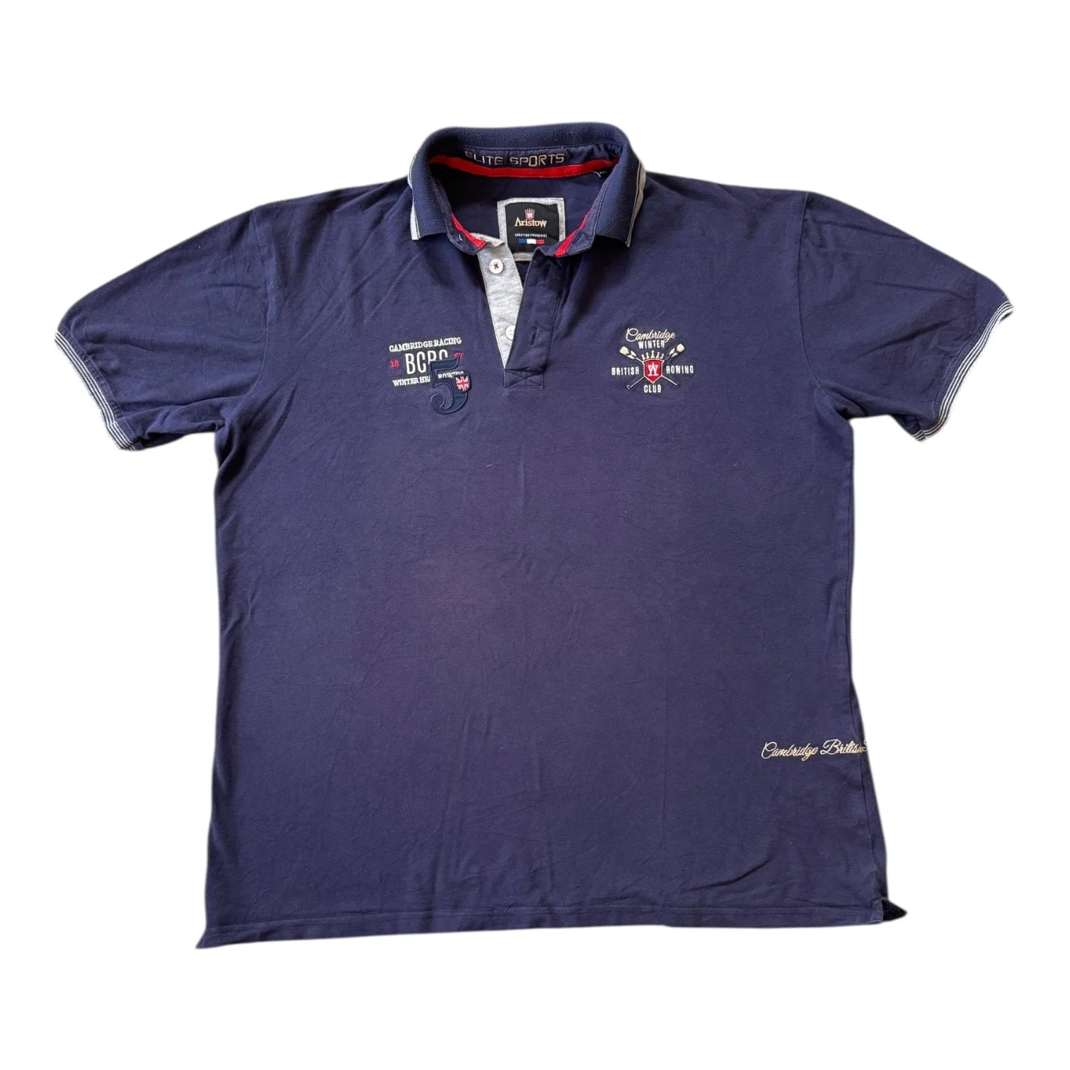 XXL Aristow Navy Cambridge Rowing Polo Shirt