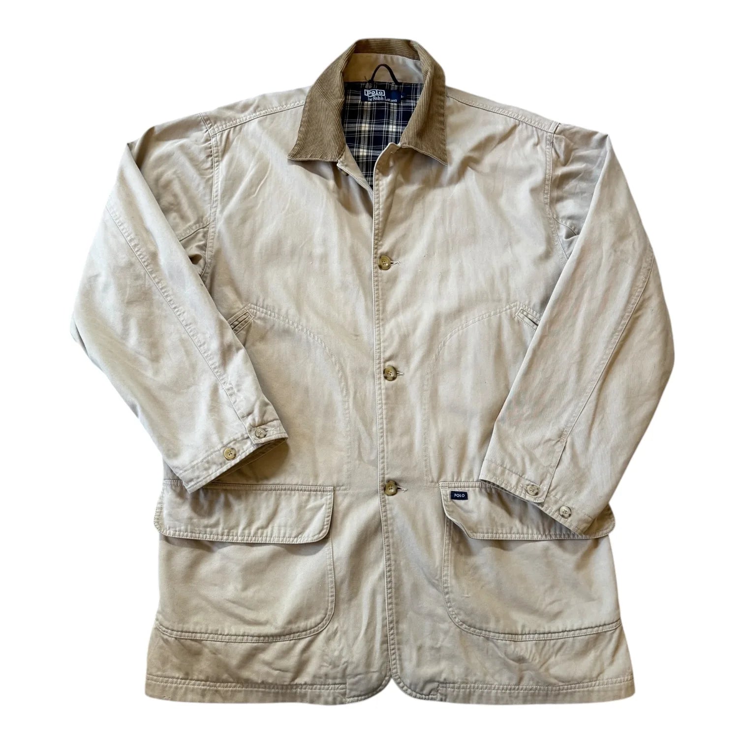 Large Ralph Lauren Beige Chore Utility Jacket