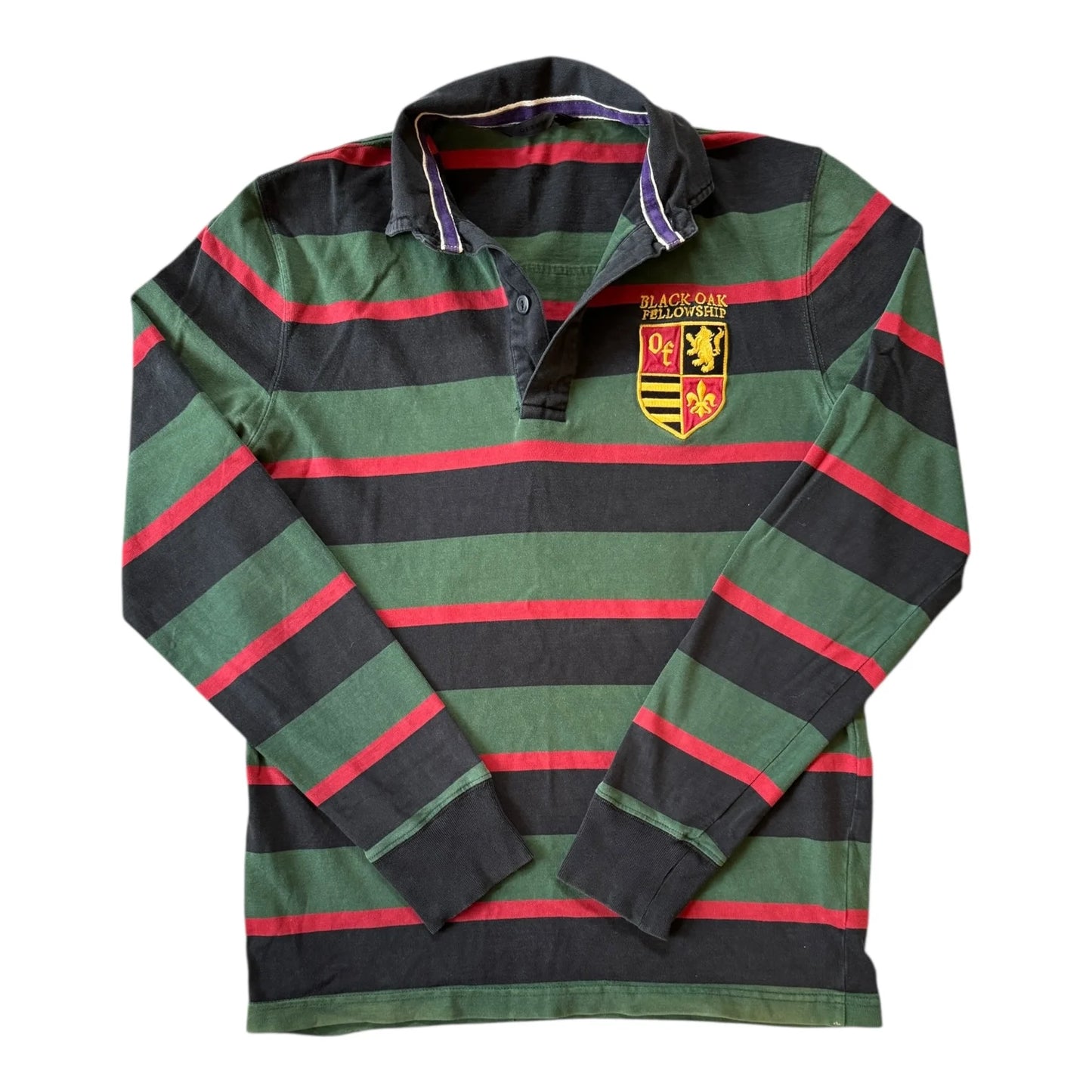 Medium Often Green Red Rugby Shirt