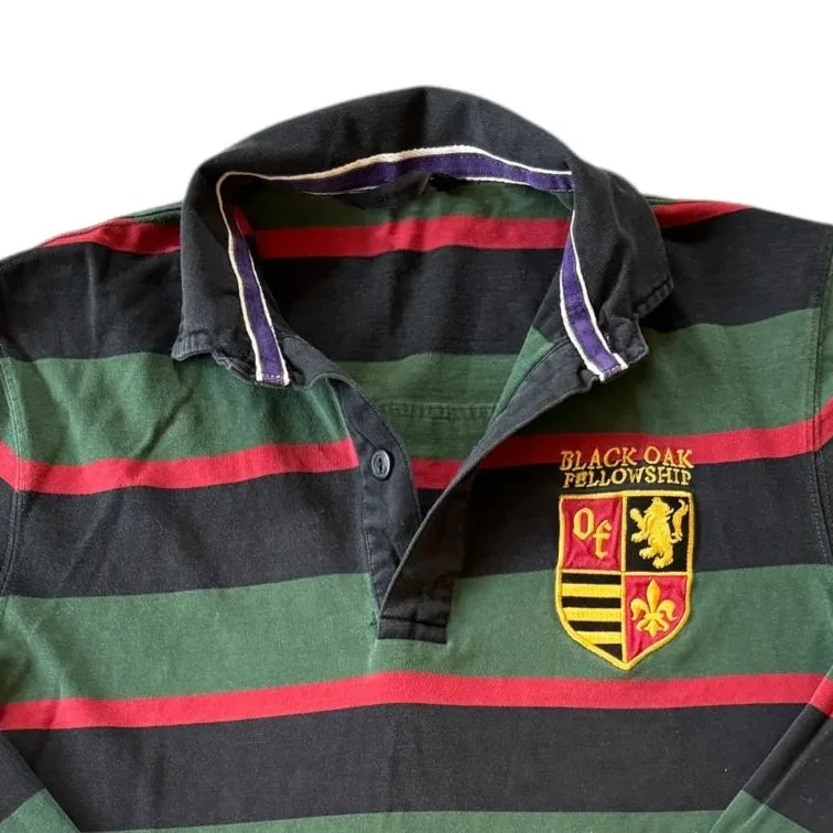 Medium Often Green Red Rugby Shirt
