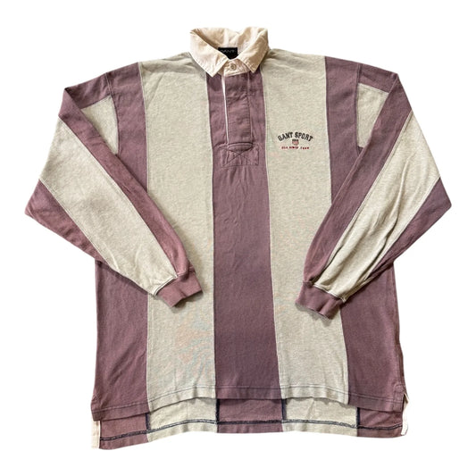 Extra large Gant Grey Purple Rugby Shirt