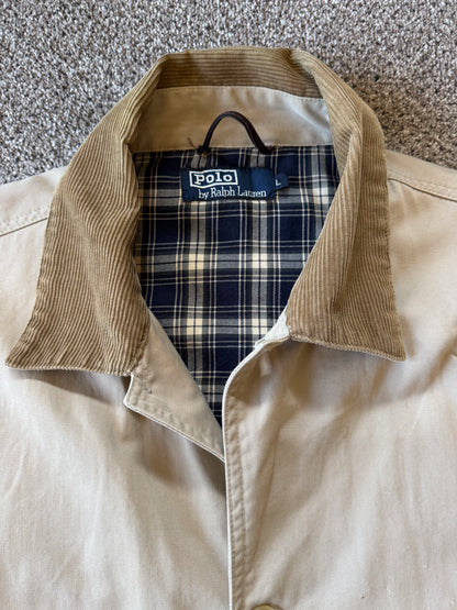 Large Ralph Lauren Beige Chore Utility Jacket
