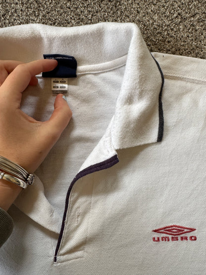 Large Umbro White Polo Shirt