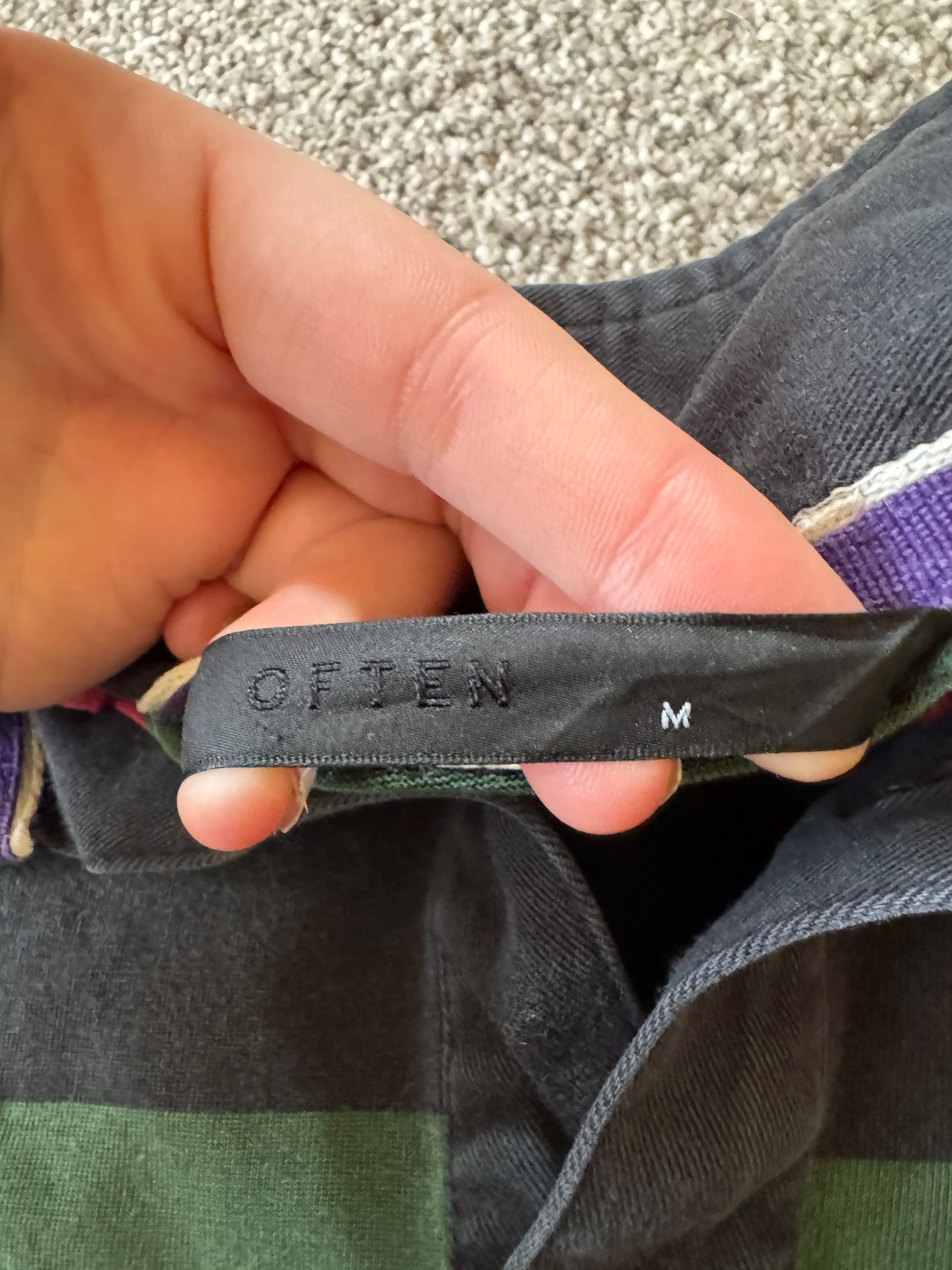 Medium Often Green Red Rugby Shirt