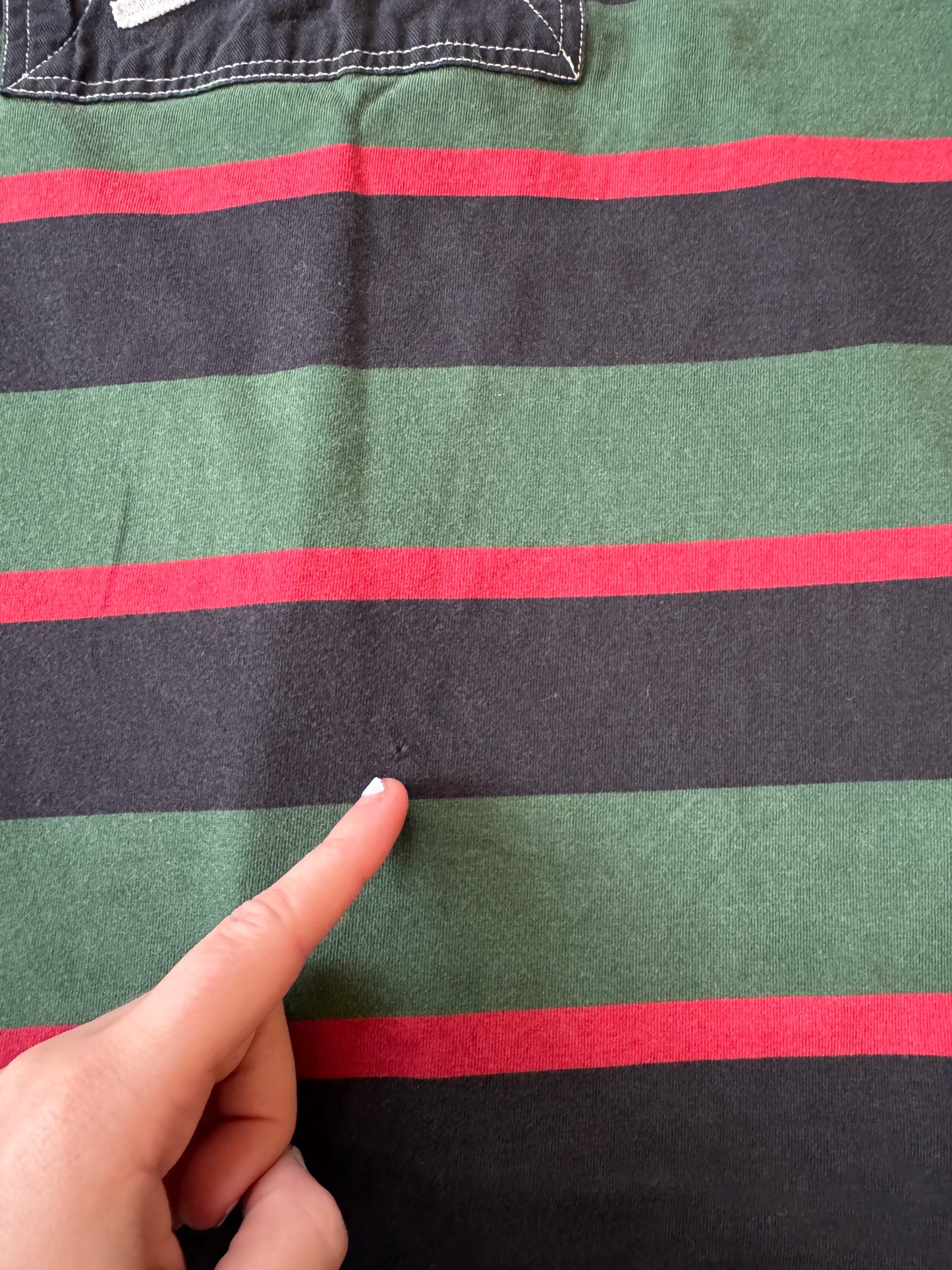 Medium Often Green Red Rugby Shirt