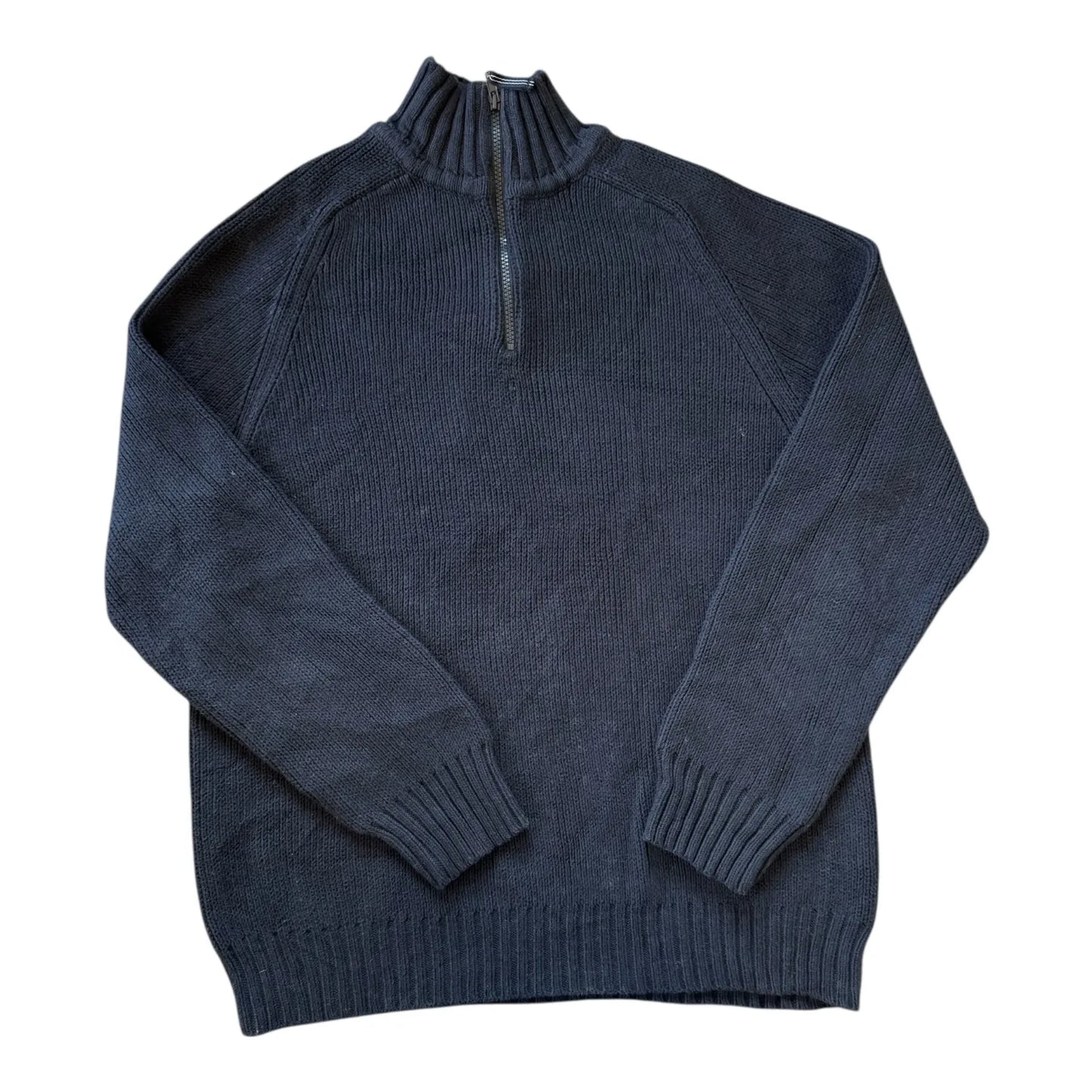 Large Gap Navy Knitted 1/4 Zip