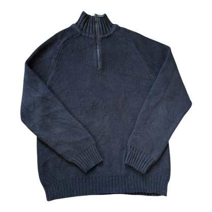 Large Gap Navy Knitted 1/4 Zip