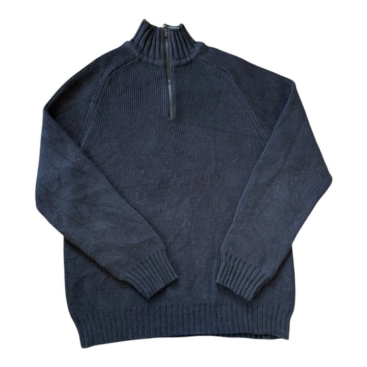 Large Gap Navy Knitted 1/4 Zip