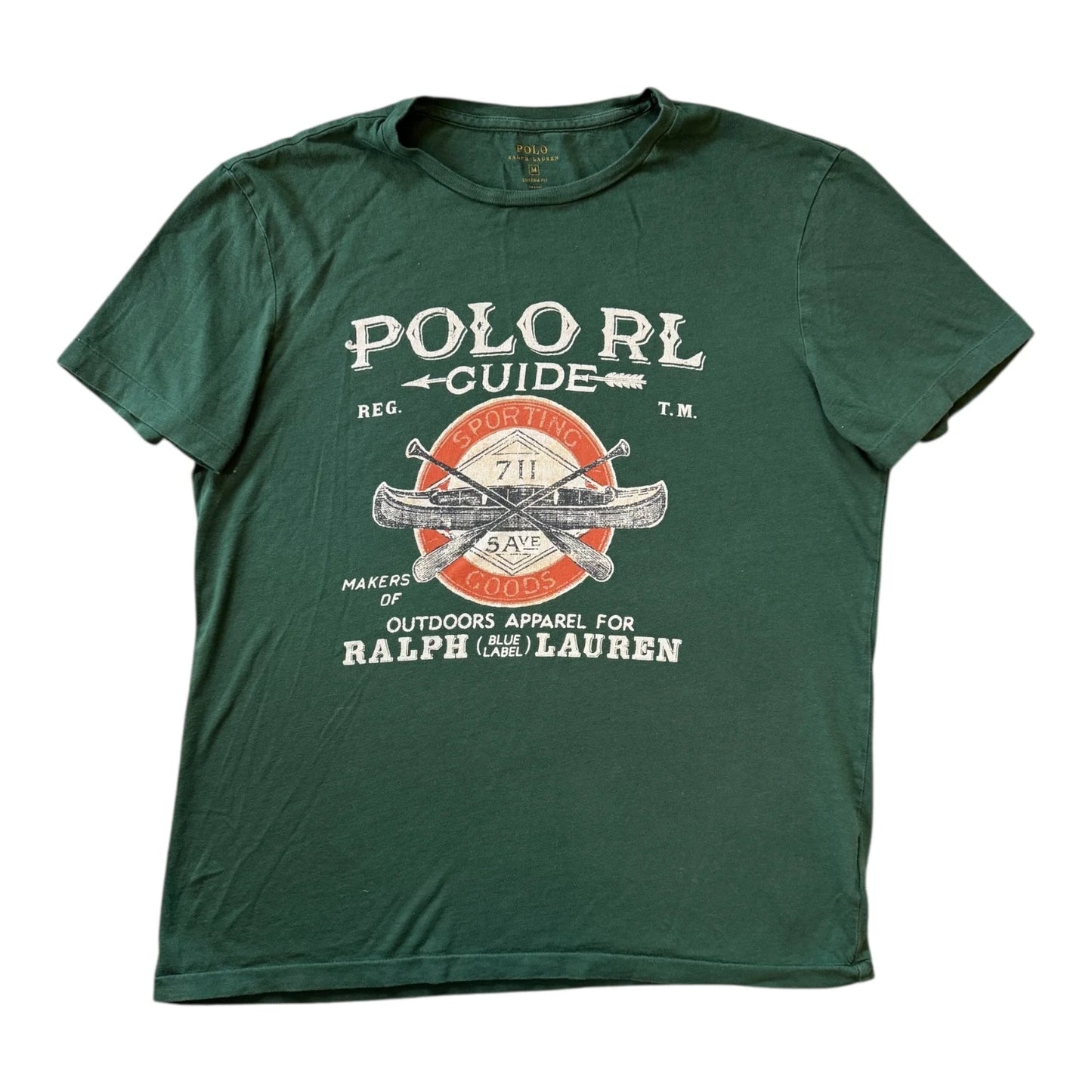 Medium Ralph Lauren Green Canoe Guide T-Shirt