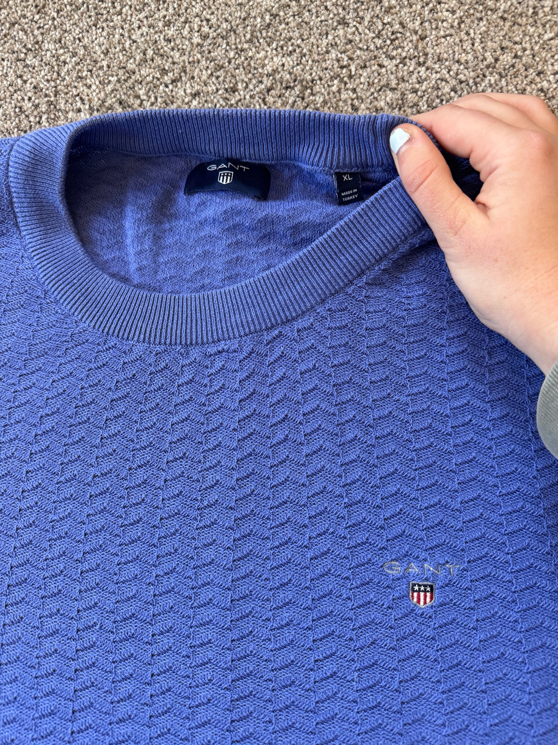 Extra large Gant Blue Knitted Jumper