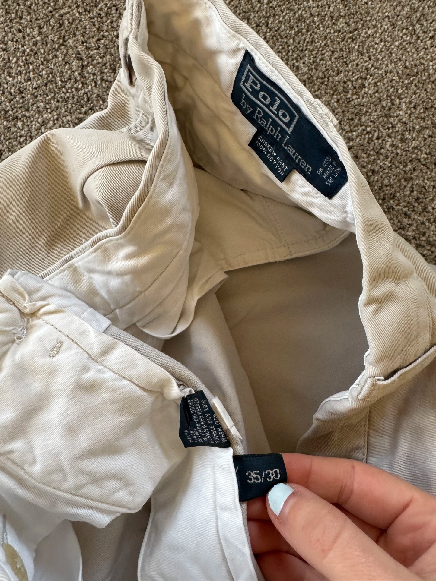 <p>35/30 Ralph Lauren Beige Chino Trousers</p>