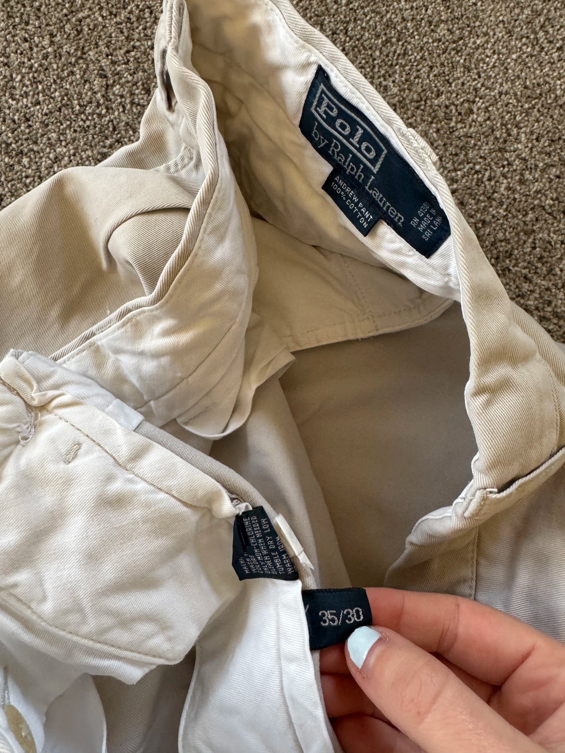 <p>35/30 Ralph Lauren Beige Chino Trousers</p>