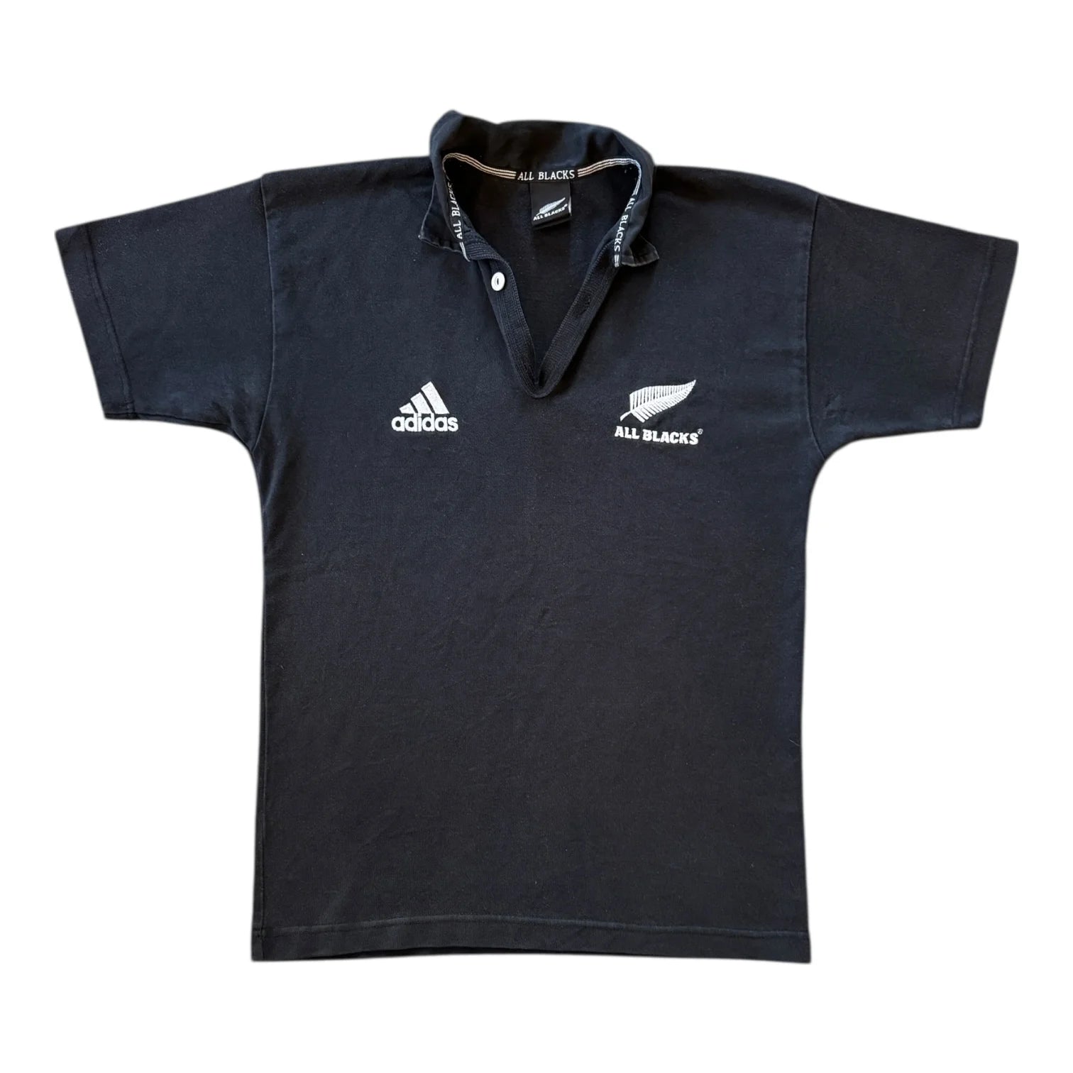 Small Adidas Black New Zealand All Blacks Rugby Shirt