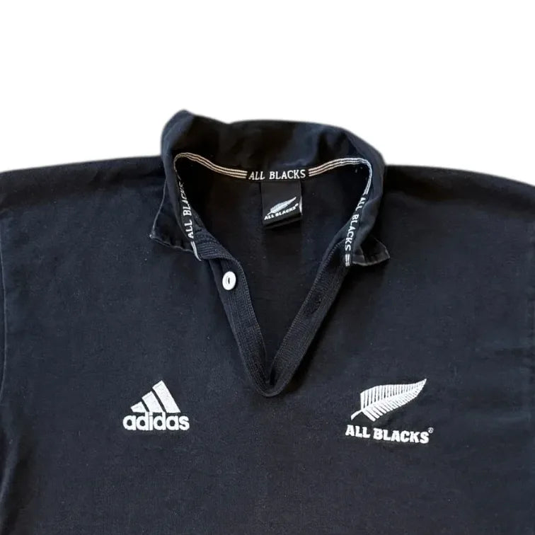 Small Adidas Black New Zealand All Blacks Rugby Shirt