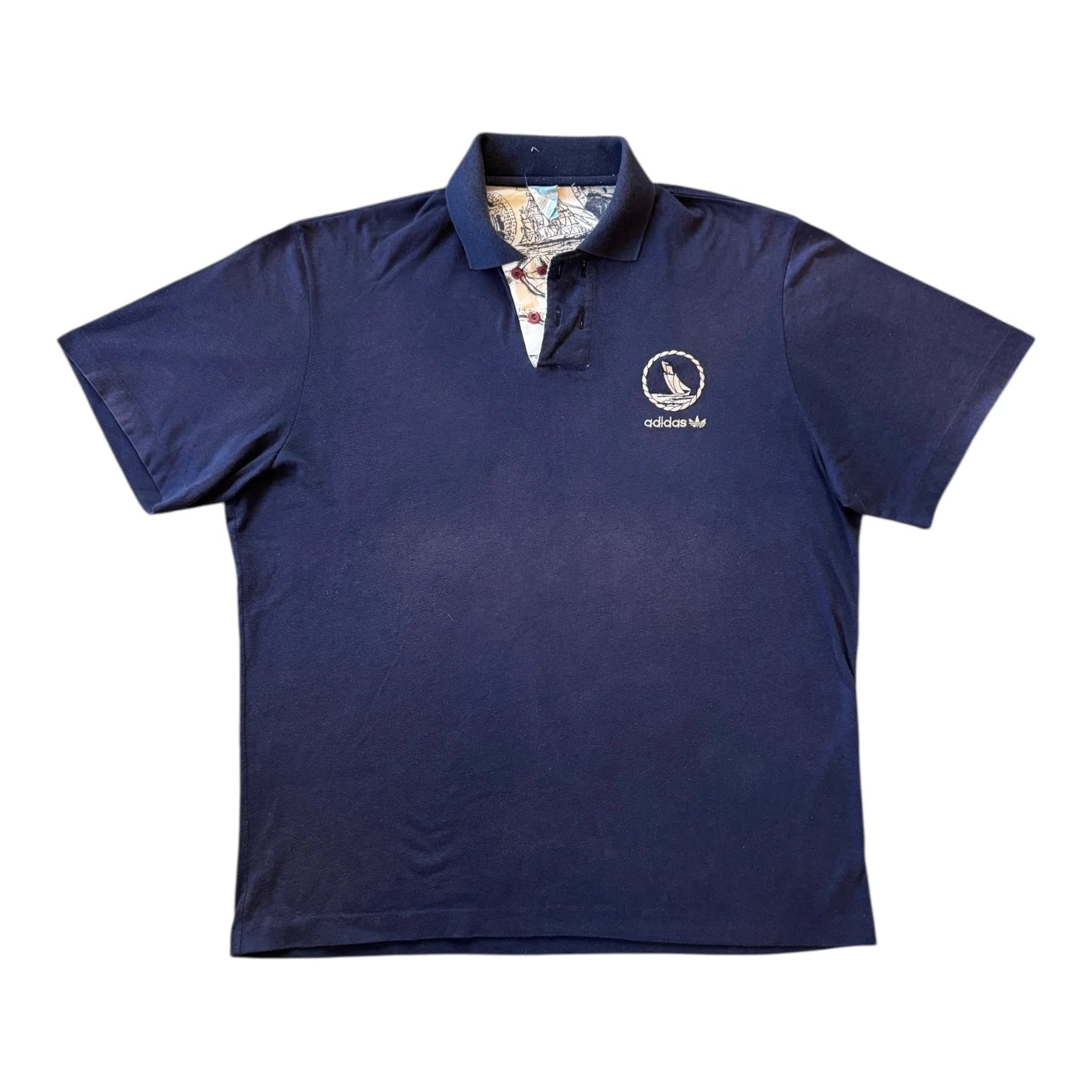Extra large Adidas Navy Sailing Boat Polo Shirt